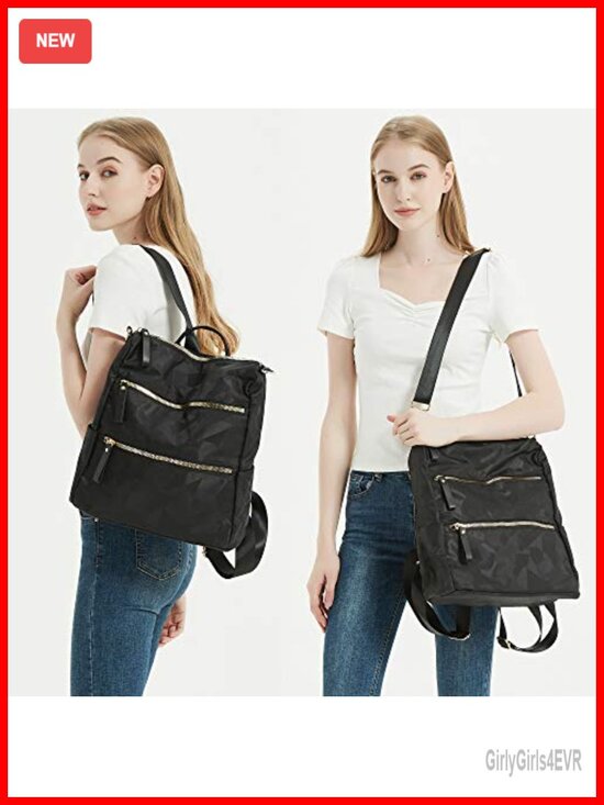 Nylon Fashion Backpack Purse Anti Theft Convertible Daypack